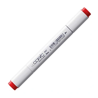 Abbildung von COPIC Classic Marker Typ R 27, Cadmium Red, professioneller Layoutmarker, mit einer breiten und feinen Spitze