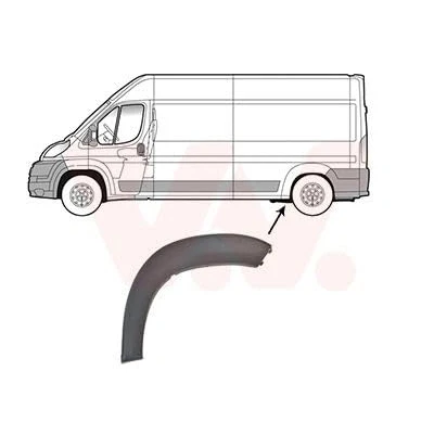 Abbildung von VAN WEZEL 1651423 Verbreiterung, Kotflügel hinten links FIAT: Ducato III Bus, Kastenwagen, CITROËN: Jumper II Kastenwagen