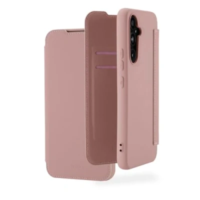 Abbildung von Hama Handyhülle für Samsung Galaxy A35 5G (Handytasche, Klapphülle, Etui mit 2 Kartenfächern, stoßfest, kratzfest, eleganter Rundumschutz, weich, slim, softe Oberfläche) nude