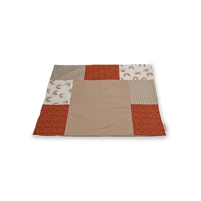 Abbildung von ULLENBOOM ® Wickelauflagenbezug 75x85 cm Regenbogen (Made in EU) abnehmbarer Bezug für Wickelauflage 85x75, Baby Überzug Wickelunterlage aus Baumwolle, Wickelbezug Wickeltisch