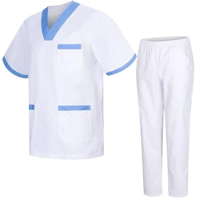 Abbildung von MISEMIYA Unisex Schrubb Set Medizinische Uniform mit Oberteil und Hose ref.8178 X Small, Weiß 68
