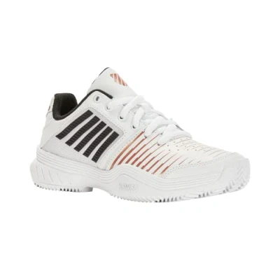 Abbildung von K SWISS Court Express HB Tennisschuh für Sandplätze, Damen, Größe: 41.5, White/black/rosegold Schuhe