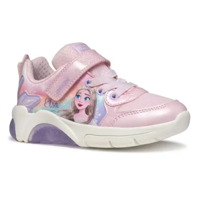 Abbildung von Geox J FADINLIGHT GIRL Blinkschuh Sneaker, Disney Schuh, Klettschuh, Frozen Sneaker mit Blinkfunktion
