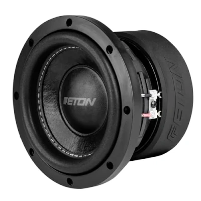 Abbildung von ETON MW 6.5 Kraftvoller 16,5 cm / 6,5 Zoll Subwoofer, Langhub Bass für Autos, Tiefton Lautsprecher mit Ferrit Magnet, 2 x Ohm Doppelschwingspule, 250 Watt, 1 St.