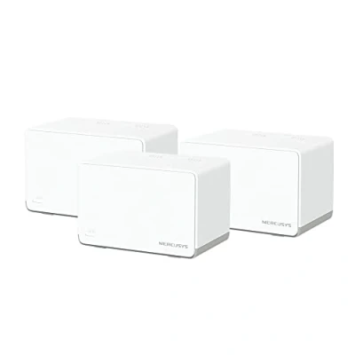 Abbildung von Mercusys Halo H70X (3 pack), Weiß, Intern, Mesh System, Dual Band (2,4 GHz/5 GHz), Wi Fi 6 (802.11ax), 802.11a, 802.11b, 802.11g, 4 (802.11n), 5 (802.11ac), (802.11ax)