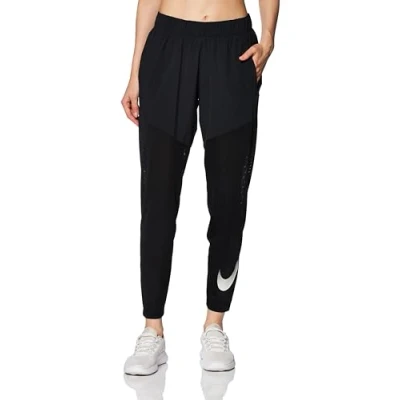 Abbildung von Nike Performance W NK DF RUN Jogginghose, Damen, Größe: Medium, Black/reflective silver