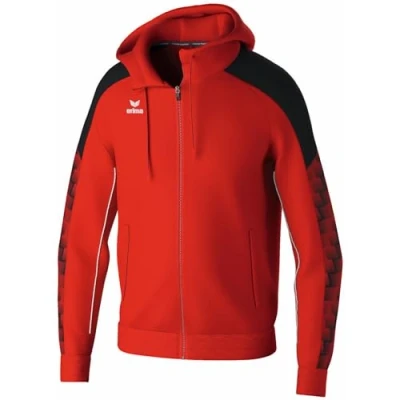 Abbildung von Erima Unisex Kinder EVO STAR Trainingsjacke mit Kapuze (1032401), rot/schwarz, 152