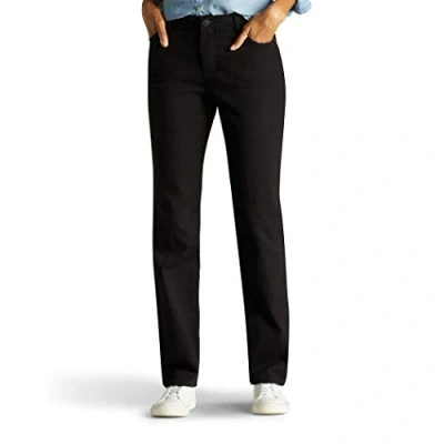 Abbildung von Lee Damen Instantly Slims Classic Relaxed Fit Monroe Straight Leg Jeans, Schwarz, 50