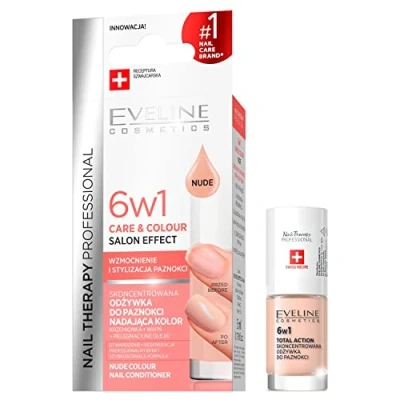 Abbildung von Eveline Cosmetics Nail Therapy Professional Konzentrierter Nagel Conditioner mit Farbe 6in1, 5 ml, Nude
