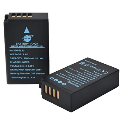 Abbildung von DSTE 2 Stück Ersatzakku Set EN EL20 Batterie kompatibel mit Nikon 1 J1, J2, J3, S1, V3, AW1