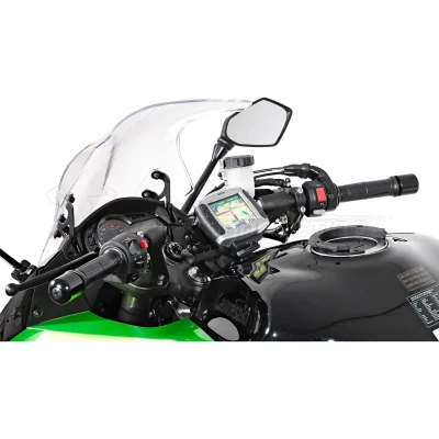 Abbildung von SW MOTECH QUICK LOCK Navi Halter an Lenker für Kawa Z/Ninja 1000 SX