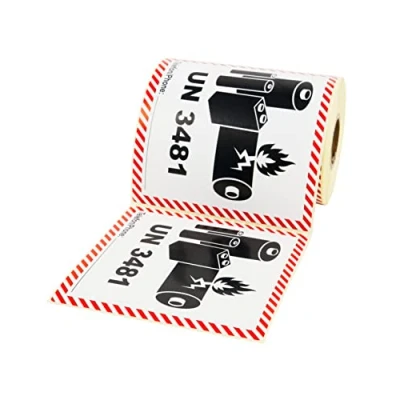 Abbildung von Prolac Aufkleber, Gefahrgutaufkleber UN 3481 Enthält Lithium Ionen Batterien, 250 Stück, 100 x 100mm, Etiketten selbstklebend, Versandetiketten, Ettiken Gefahrengut Aufkleber