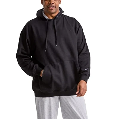 Abbildung von Champion Herren Powerblend Pullover Hoodie Kapuzenpullover, Schwarz 407d55, Large