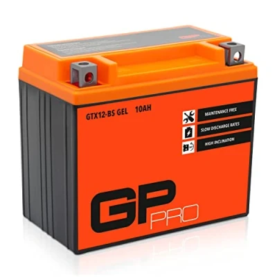 Abbildung von GP PRO GTX12 BS 12V 12Ah GEL Batterie (Kompatibel mit YTX12 / 51012) (Wartungsfrei &amp; Versiegelt) Akkumulator Motorrad Motorradbatterie