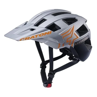 Abbildung von Cratoni Unisex Erwachsene Allset Pro Helme, Silber/Orange Matt, S