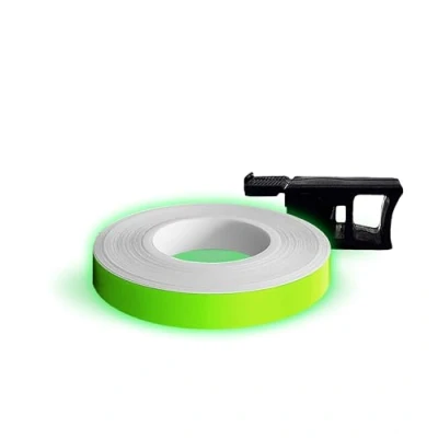 Abbildung von 4R Quattroerre.it 10290 Fluoreszierende Dekorstreifen Wheel Stripes für Motorradfelgen mit Applikator, Fluo grün, 7 mm x 6 m