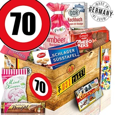 Abbildung von DDR Suessigkeiten Box ++ Ostpaket Geburtstag 70 Geburtstags Geschenke Mama