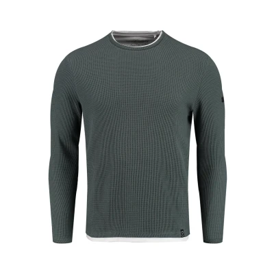 Abbildung von Key Largo MSW Stefano Round Strickpullover, Herren, Größe: XXL, Dark green