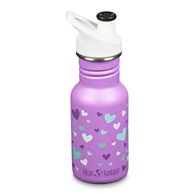 Abbildung von Klean Kanteen , Edelstahl, Unisex Babys 1008862 Flasche, Orchid Hearts, One Size