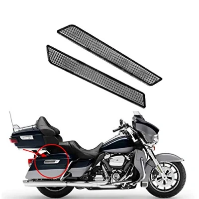Abbildung von HDBUBALUS Motorrad Reflektoren, Satteltasche, Riegelabdeckung, passend für Harley Touring Street Glide Electra Road King Ultra Limited 20142020, Weiß