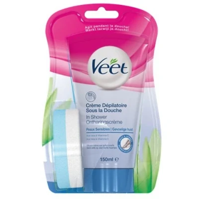 Abbildung von VEET Pure Enthaarungscreme unter der Dusche, Körper &amp; Beine empfindliche Haut ohne Ammoniakgeruch 150 ml