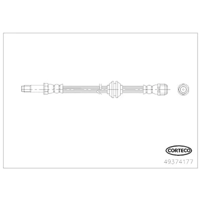 Abbildung von CORTECO 49374177 Bremsschläuche 300mm M10X1 MERCEDES BENZ: Viano, Vito Mixto, Bus