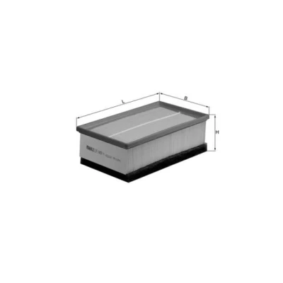 Abbildung von MAHLE ORIGINAL LX 1497/1 Luftfilter 90,3 167 277,0 Filtereinsatz PEUGEOT: 3008, 308 I SW, 307 Schrägheck, CITROËN: C4 Coupe, DS: DS5