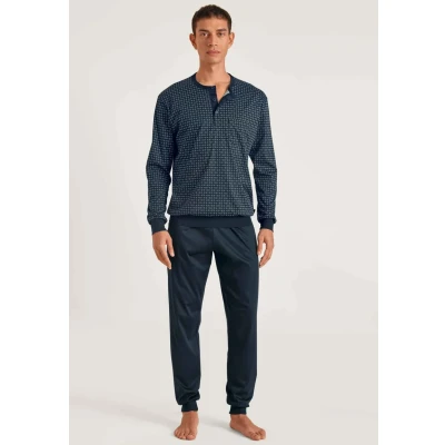 Abbildung von Calida BÜNDCHEN SET Nachtwäsche Set, Herren, Größe: Medium, Dark sapphire
