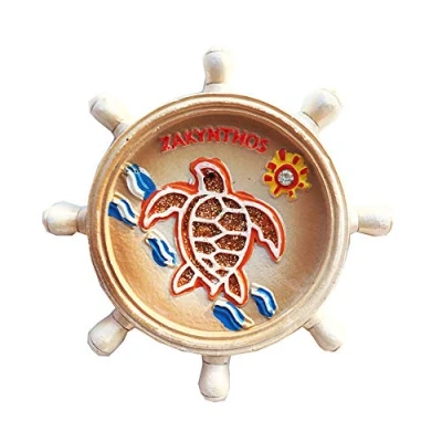 Abbildung von Zakynthos Griechenland 3D Ruder Kühlschrankmagnet, Souvenir, Geschenk, handgefertigt, Heim und Küchendekoration, Kühlschrankmagnet Kollektion