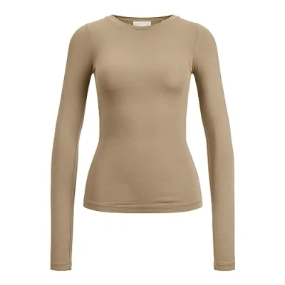 Abbildung von JJXX Harmony Tight LS Dream Oneck Langarmshirt, Damen, Größe: XS, Incense