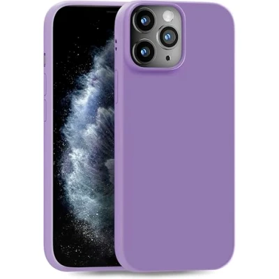 Abbildung von MyGadget Hülle kompatibel mit iPhone 11 Pro robuste Schutzhülle TPU Case Slim Silikonhülle Back Cover Kratzfest Handyhülle matt Lila [ dunkel ]
