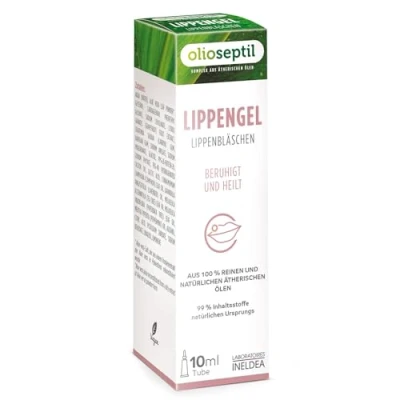 Abbildung von OLIOSEPTIL Lippengel Aus 100% reinen und natürlichen ätherischen Ölen Beruhigt Heilt Vegan 10 ml Tube