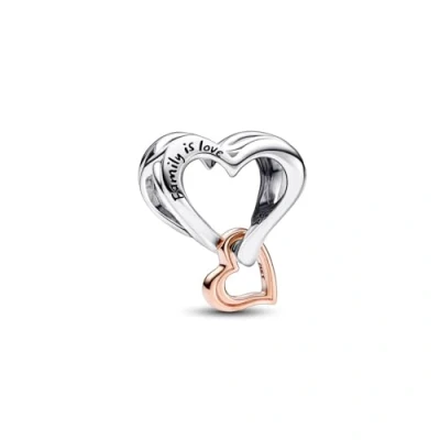 Abbildung von Pandora Openwork Infinity Heart Charm, Damen, Größe: One Size, Sterling silver and rose gold plated