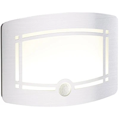 Abbildung von Lunartec Wandleuchte mit Batterie: 2 stufige Akku LED Wandleuchte, Bewegungs &amp; Lichtsensor, 40 lm (Wandleuchte kabellos Batterie, Batterie Akku, Kabellose Wandlampe batteriebetrieben)