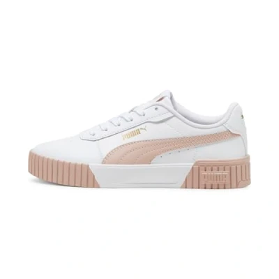 Abbildung von Puma Carina 2.0 Sneaker low, Damen, Größe: 38, White/rose quartz/gold Leder und lederimitat