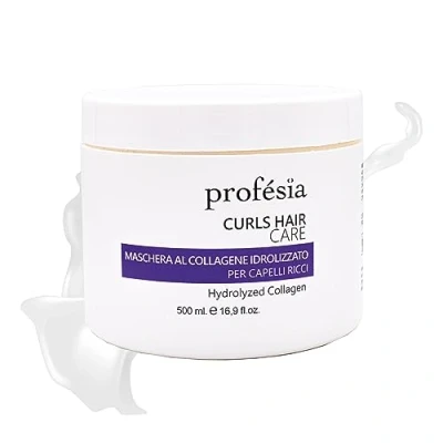 Abbildung von PROFESIA Haarmaske Locken mit Hydrolysiertem Kollagen 500 ml Haarpflege Reparierend, Anti Frizz, Definiert und Verleiht Elastizität für Haar Feuchtigkeit Curly Hair Product
