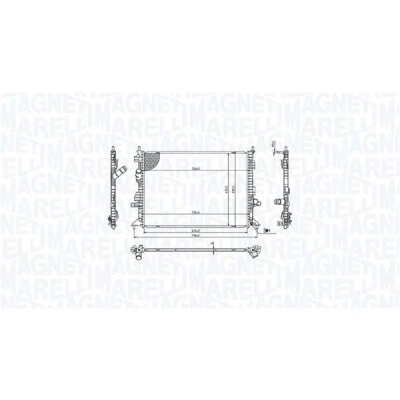 Abbildung von MAGNETI MARELLI 350213215700 Kühler, Motorkühlung für Fahrzeuge mit Schaltgetriebe 670 470 16 Kühlrippen gelötet FORD: Focus Mk4 Schrägheck