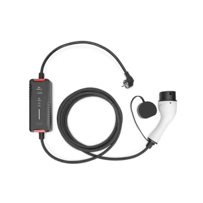 Abbildung von DIGITUS Ladegrät für Elektrofahrzeuge 1 Phasig Max. 3,7 kW Typ 2 Stecker 5 m Ladekabel Mode Schwarz