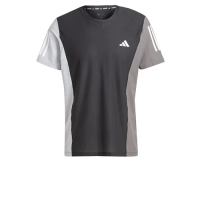 Abbildung von adidas Performance OWN THE RUN Sport Tshirt Black halo silver grey five, Herren, Größe: Small, five