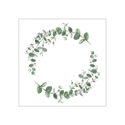 Abbildung von Ambiente Luxury Paper Products Papierserviette 20 Servietten Eucalyptus Branch white 33x33cm, (20 St)