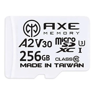 Abbildung von AXE 256GB MicroSDXC Speicherkarte + SD Adapter mit A2 App Performance, V30 UHS I U3, 4K, Ultra HD, Klasse 10