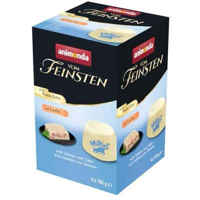 Abbildung von animonda vom Feinsten Katzenfutter nass à la Panna Cotta mit Lachs (6 x100g), getreidefreies Katzen Nassfutter ohne Zucker, frischen, fleischigen Zutaten