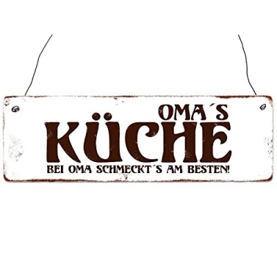 Abbildung von Interluxe Holzschild Dekoschild Omas KÜCHE Shabby Vintage Essen Oma