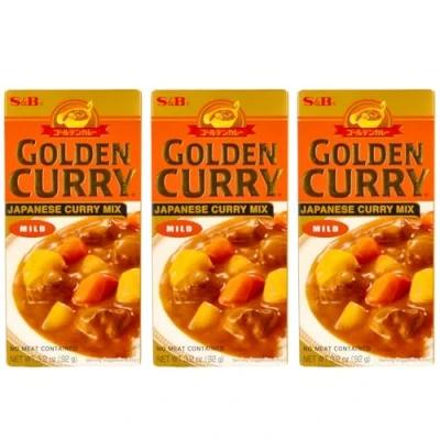 Abbildung von S&amp;B Golden Curry, verschiedene Sorten und größen. Hot; Medium, Mild ind 220g oder 92g (Mild 92g)