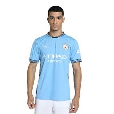 Abbildung von Puma Manchester CITY HOME Replica Vereinsmannschaften, Herren, Größe: XL, Team light blue/marine blue