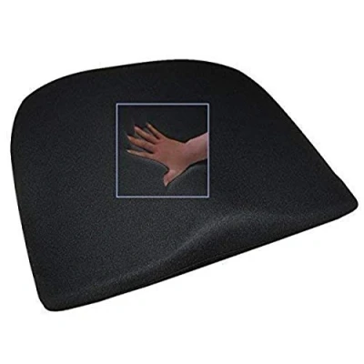 Abbildung von Viscoelastisches Keilkissen Sitzkissen viskoelastisch schwarz 41x38x8 cm Memory Schaum Visco / Visko Kissen Rollstuhl Bürosessel Chefsessel Auto LKW Bus Dekubitus Sitzpolster Rücken Sitzauflage Reise