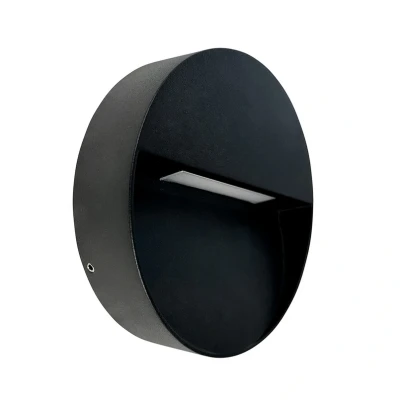 Abbildung von Dyberg Larsen LED Außenwandlampe Pluto, schwarz, Ø 15 cm