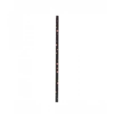 Abbildung von Strohhalme Schwarz mit Rose Gold Dots 8 Stück
