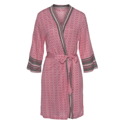 Abbildung von Lascana Kimono Bademantel, Damen, Größe: 32/34, Pink gemustert