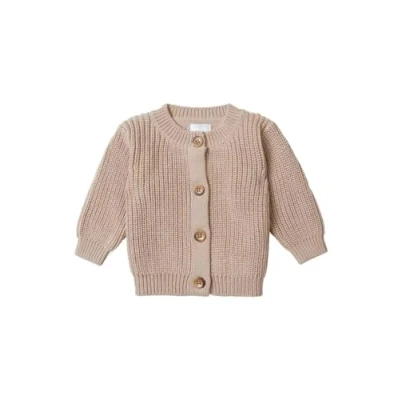 Abbildung von Noppies Baby Jungen Boys Cardigan Blaine Long Sleeve Strickjacke, Warm Taupe N179, 74 EU